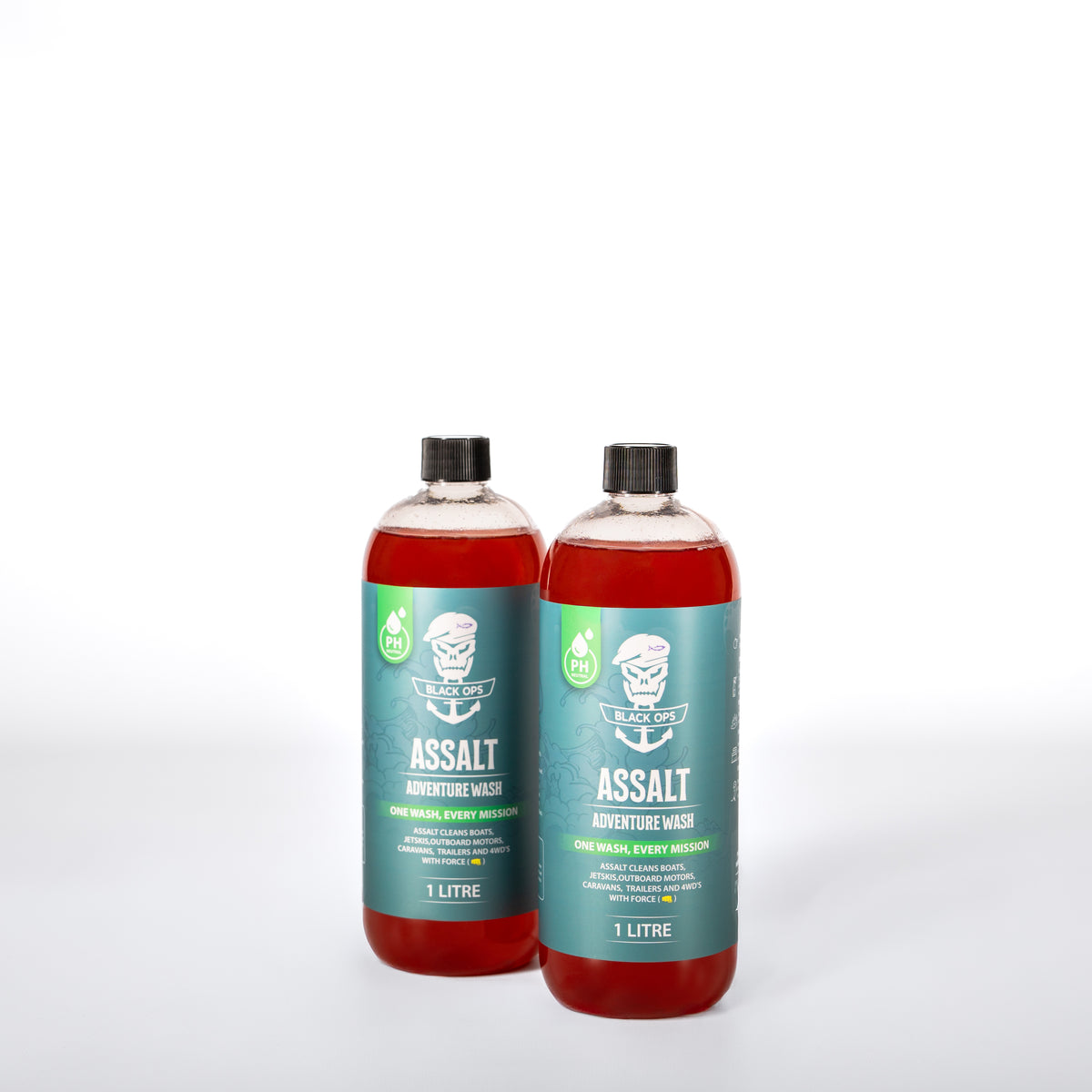 Two 1L bottles of ASSALT Adventure Wash