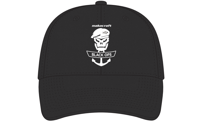 Black Ops Cap with the Makocraft Black Ops skull logo
