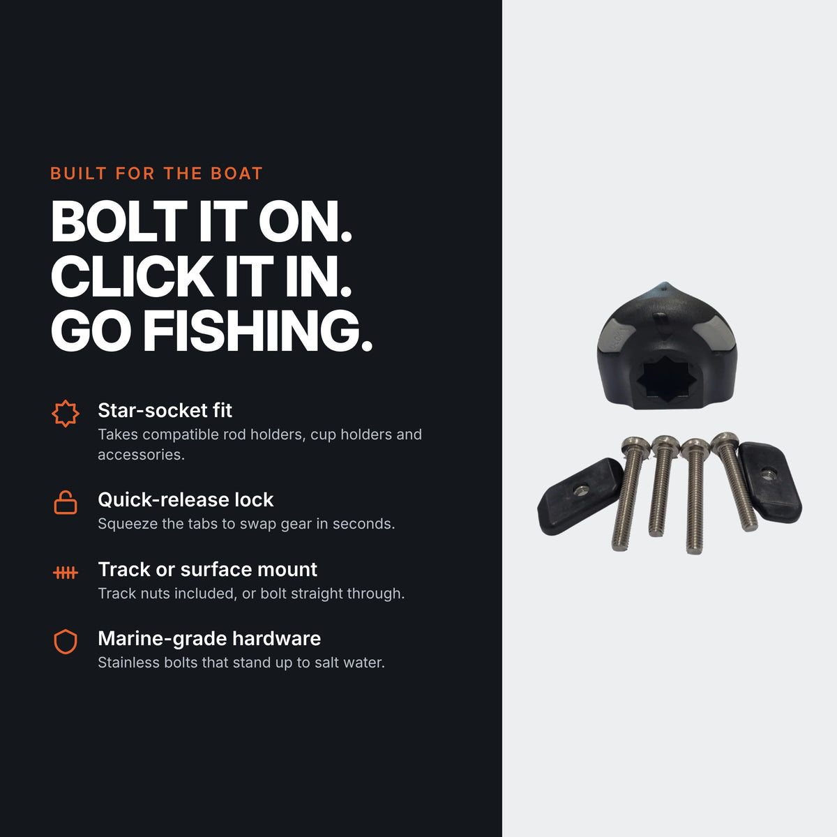 Makocraft Railblaza Full Mount Kit: bolt it on, click it in, go fishing